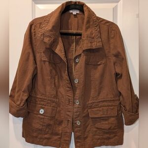 Amber Sun Utility Jacket | Size L | Brown | READ
